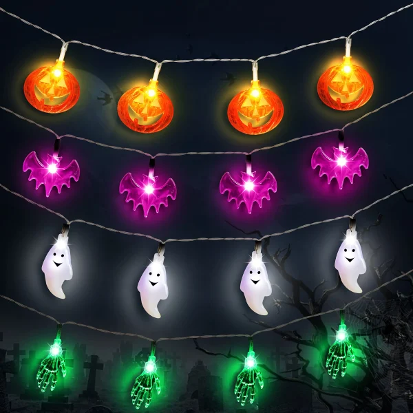 4Pcs Halloween String Lights