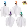 4Pcs Hanging Ghost Decoration with Colorful Hat 27.5in