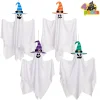 4Pcs Hanging Ghost Decoration with Colorful Hat 27.5in
