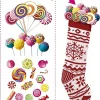 4pcs Knitted Christmas Stocking Decorations