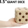 6pcs Giant Wood Yard Dice Game Set 3.5in