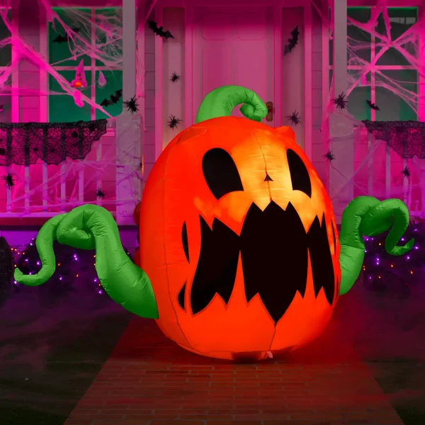 4ft Inflatable LED Walking Pumpkin Monster Decoration