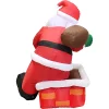 4ft Inflatable Rooftop Santa  Carry Gift Bag