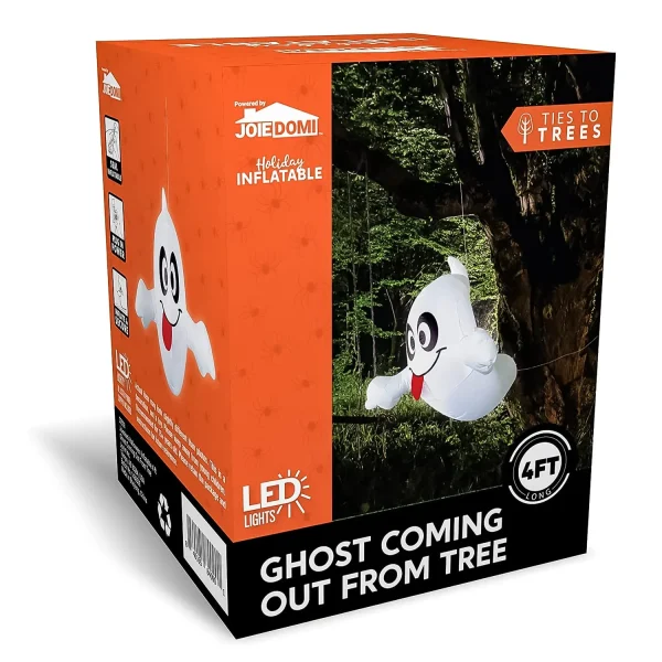 4ft LED Inflatable Ghost Coming out from Tree