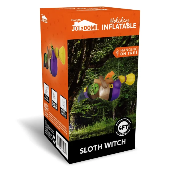 4ft Sloth Witch Inflatable Halloween Decorations
