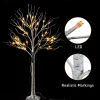 64 LED White Birch Tree Decoration with Lights 4ft