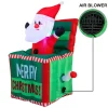 4ft Animated Inflatable LED Santa in the Box