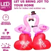 5ft Tall LED Lights Flamingos Couple Valentines Day Holiday Inflatable Decoration