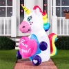 5ft Tall Sitting Unicorn Valentine Inflatable Yard Decoration