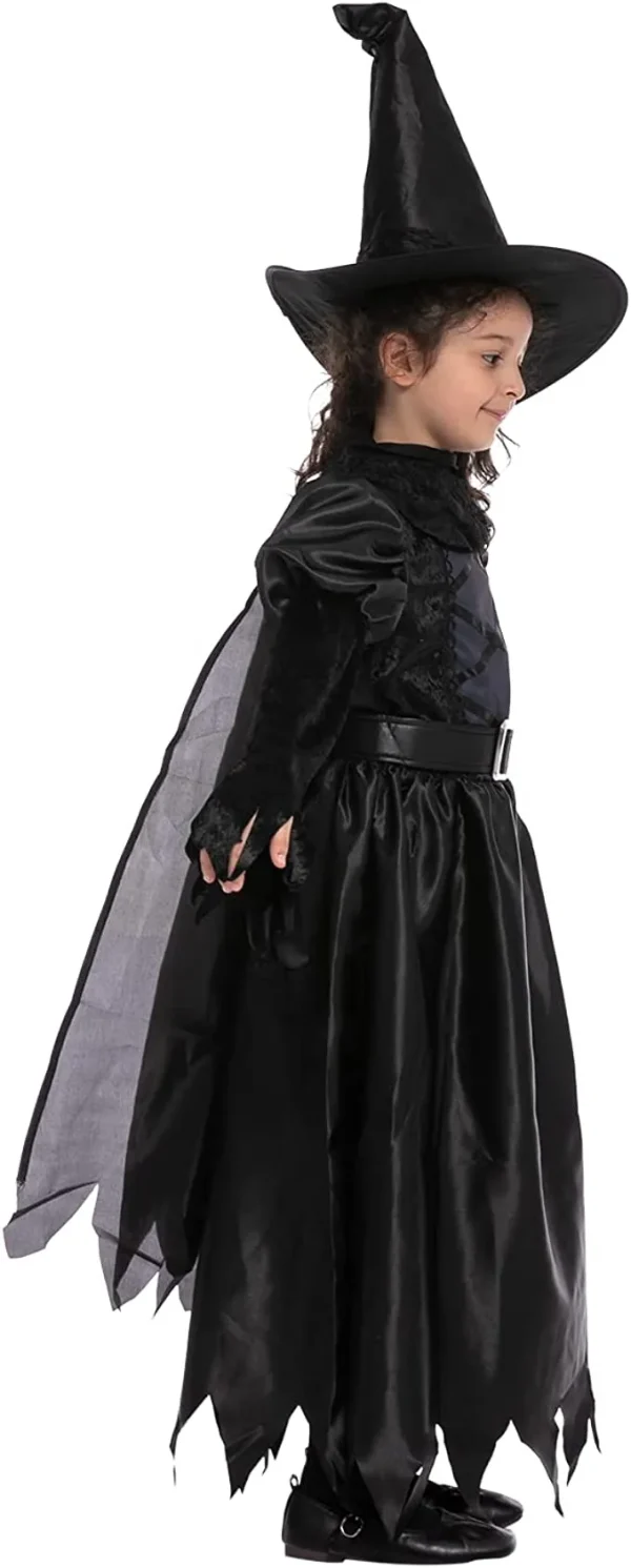 Girls Black Witch Halloween Costume