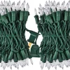 2x100 LED Christmas Clear Green Wire 26.25ft