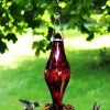 Ruby Glass Vintage Hummingbird Feeders, 24 Oz
