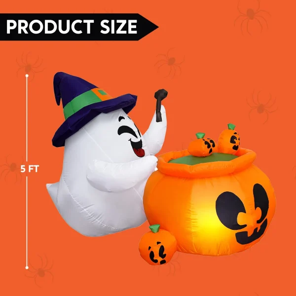 5ft Halloween Ghost Cooking Poison Soup Inflatable