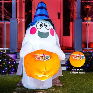 5ft Halloween Ghost with Candy Basket