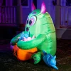 5ft Inflatable LED Monster with Pumpkin and Candies