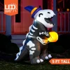 5ft Inflatable LED Skeleton Dinosaur Decoration