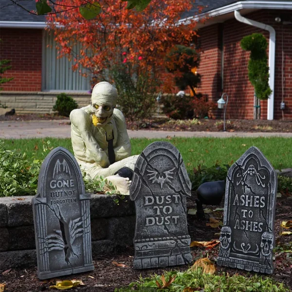 5pcs Foam RIP Graveyard Halloween Tombstones 17in