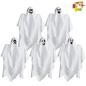 5pcs Halloween Ghost Hanging Decoration 27.5in
