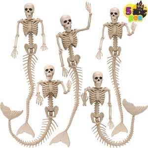 5pcs Posable Mermaid Skeleton Decorations 20in