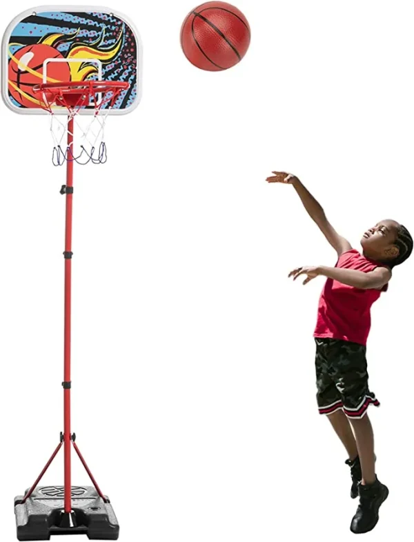 Kids Adjustable Portable Basketball Hoop 6ft