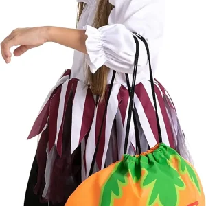 Kids 6pcs Halloween Drawstring Treat Bags