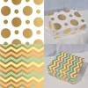6pcs Gold Print Wrapping Paper 30in x 156in