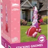 6ft Tall Valentines Inflatable Stacking Gnomes with LED Lights