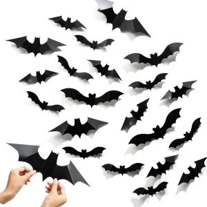 60pcs Halloween Bat Wall Decorations