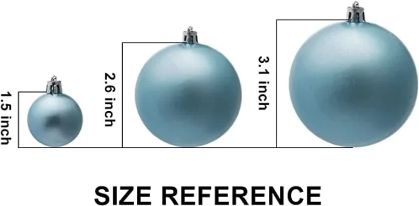 60pcs Blue and White Christmas Ball Ornaments