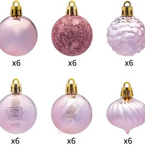 36pcs rose gold Christmas Ball Ornaments 1.57in