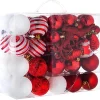 66pcs Red and White Christmas Ornaments