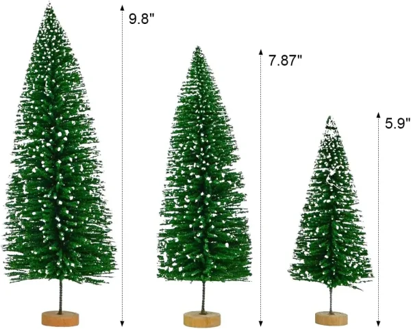 6pcs Mini Snow Frosted Artificial Christmas Trees