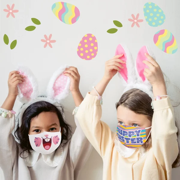 6Pcs Bunny Easter Face Masks for Kids