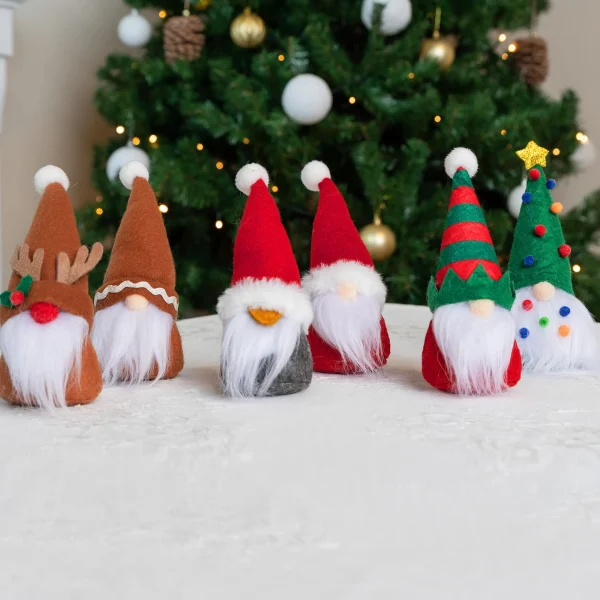 6pcs Christmas Gnome Ornaments 6in
