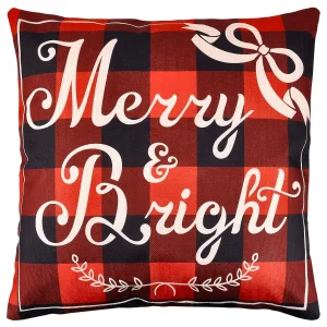 6pcs Buffalo Plaid Pillow Covers Tree and Reindeer