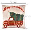 6pcs Plaid Pillow Covers Tree and Reindeer