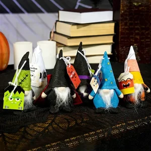 6pcs Halloween Gnomes Plush Decoration