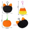 6Pcs Halloween  Tie Dye Bubble  Toy in 3 Designs