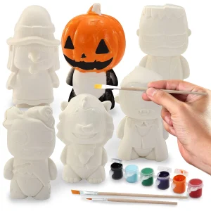 6Pcs Squishy Coloring Craft Kit for Halloween