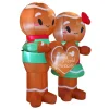 6ft Couple Gingerman Inflatable Christmas Decorations