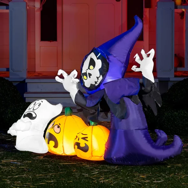 6ft Halloween Inflatable Ghost Grim Reaper