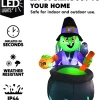 6ft Halloween Inflatable Witch with Cauldron
