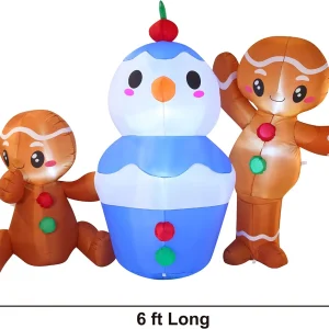 6ft 2 Inflatable Gingerman Building Ice Cream Decoration