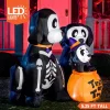 6ft Inflatable LED Halloween Family Skeleton Dog