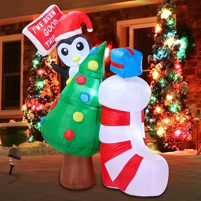Inflatable led tree and shock