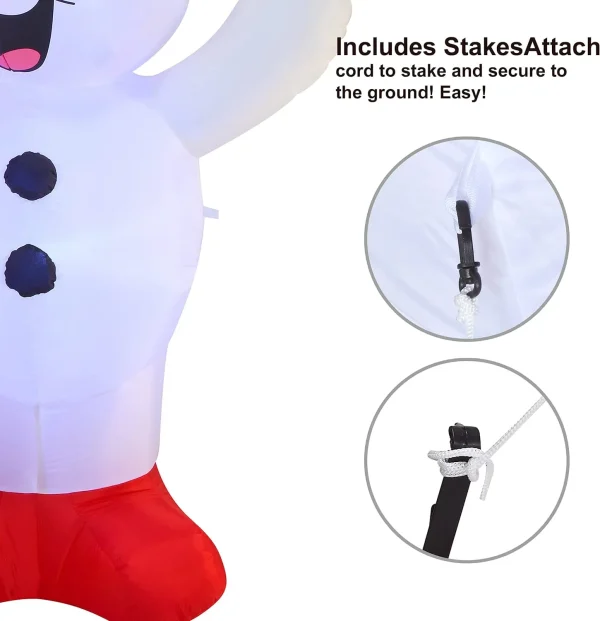 6ft Inflatable LED Three Snowman Christmas Caroling
