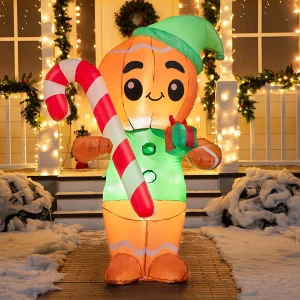 6ft LED Ginger Man Christmas Decoration Inflatable