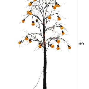 6ft LED Spooky Tree (Orange Pumpkin)