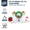 6ft LED Three Sitting Snowmen Christmas Inflatable Decoration