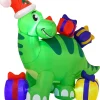 6ft Tall LED Christmas Inflatable Dinosaur